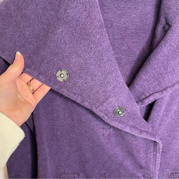Lululemon Gratitude Wrap Purple Heathered Deep Zinfandel Jacket Size 2 - Picture 4 of 10